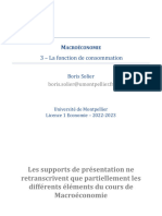 Macroéconomie L1 - 3. Consommation