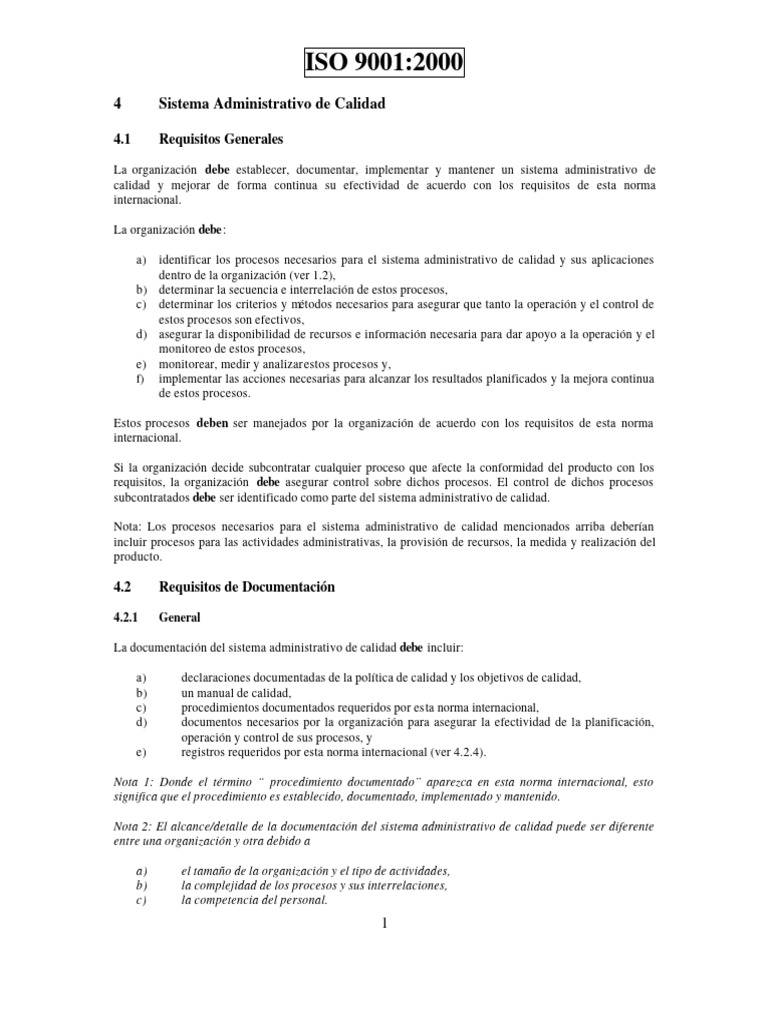 Requisitos del Sistema de Calidad ISO 9001 | PDF | Calidad (comercial ...