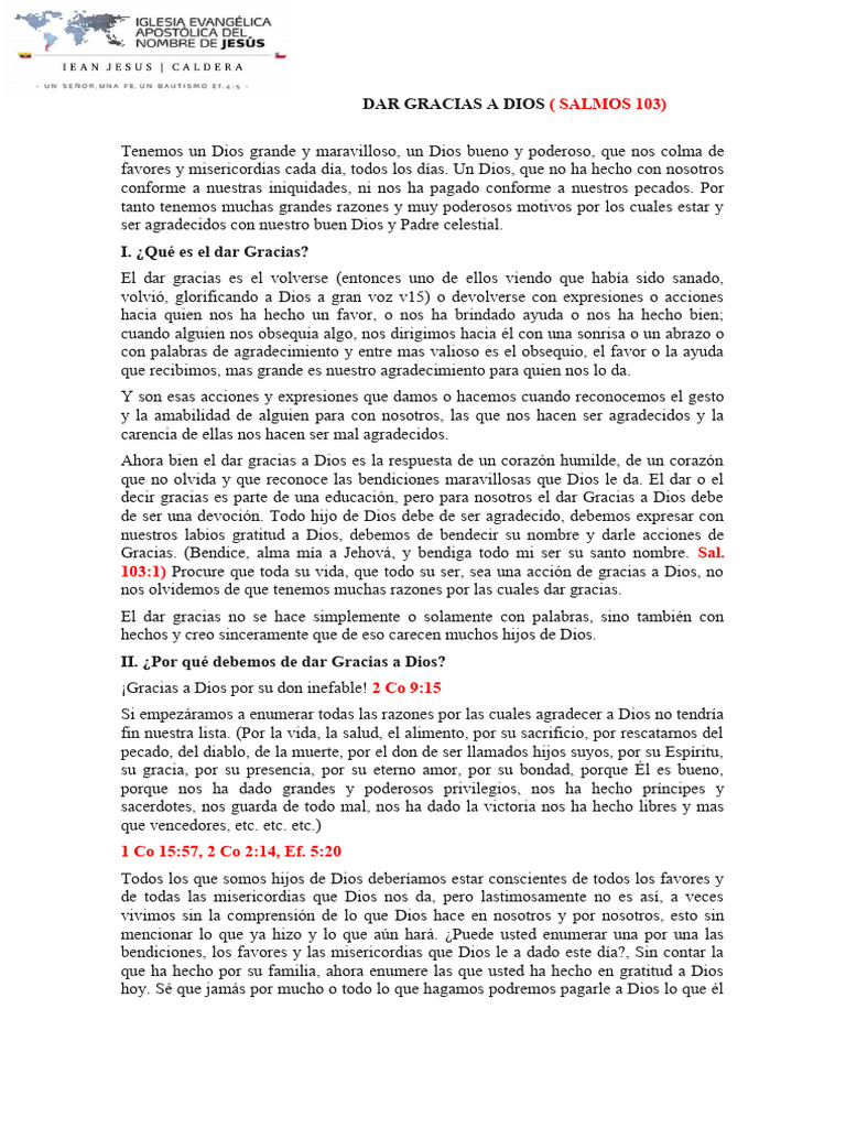 La importancia de dar gracias a Dios | PDF | Dios | Gratitud