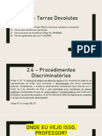 2 - Terras Devolutas e Procedimentos Discriminatórios - Aula 6