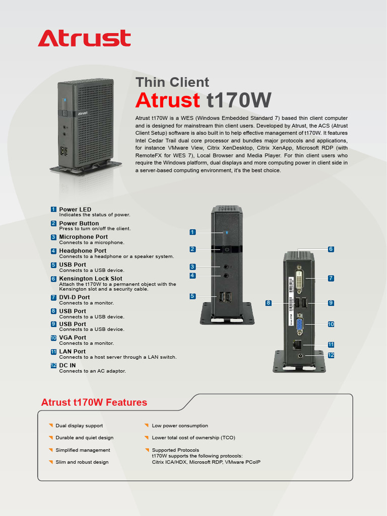 t170W Specification | PDF | Usb | Computer Science