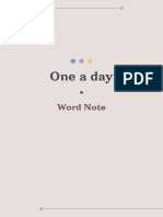 One A Day: Word Note