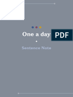 One A Day: Sentence Note