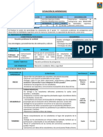 Martes Situación de Aprendizaje Matematica