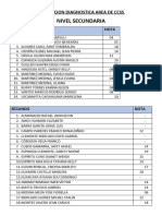 CCSS Evaluacion Diagnostica 1° A 5° Sec