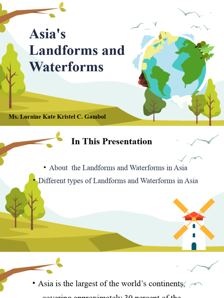 Asia's Landforms | PDF | Mountains | Desert