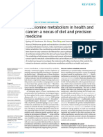 Methionine Metabolism in Heath and Cancer: A Nexus of Diet and Precision Medicien