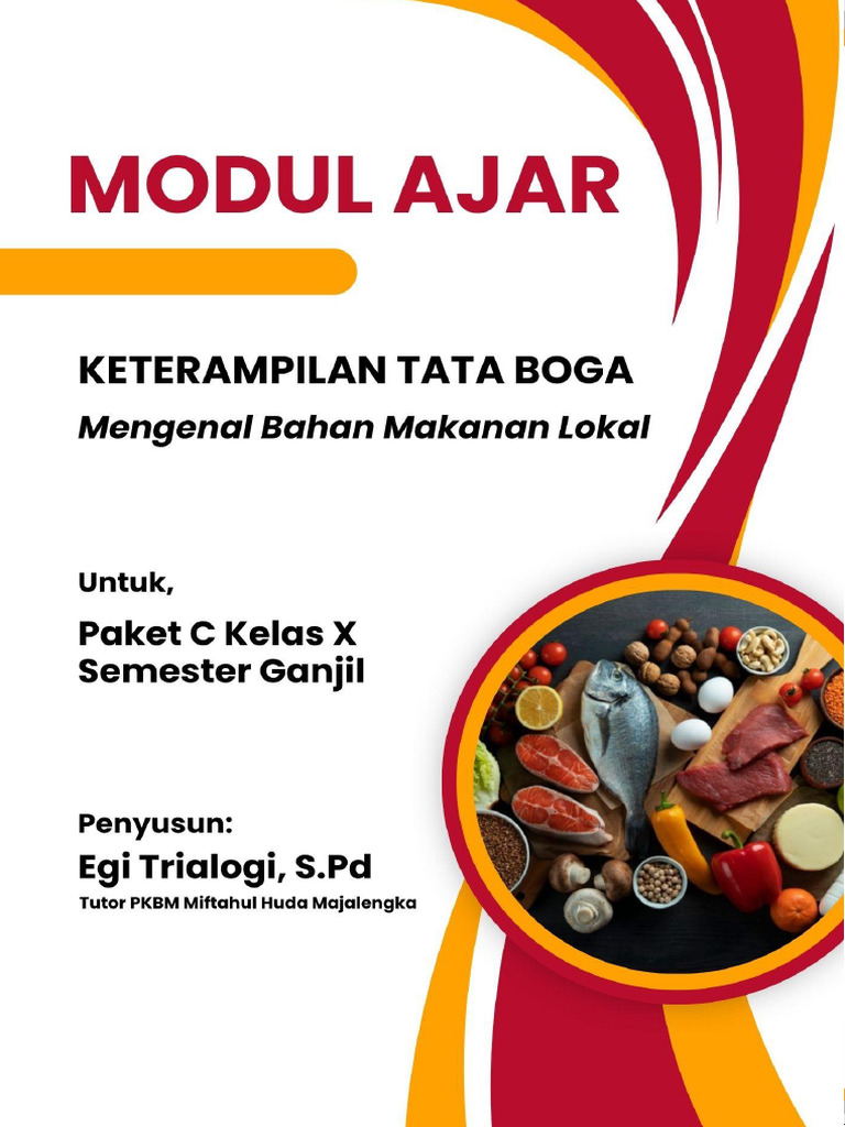 Modul Ajar Keterampilan Tata Boga - Mengenal Bahan Makanan Lokal - Fase