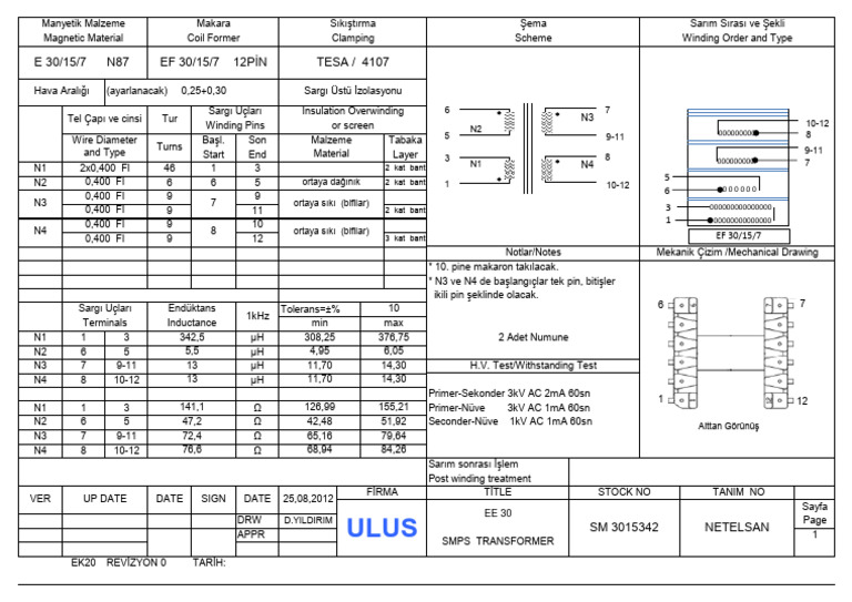 SMPS Transformer | PDF