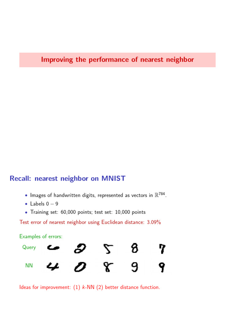 Enhancing k-NN Performance on MNIST | PDF | Applied Mathematics ...