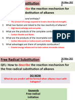 Free Radical Substitution