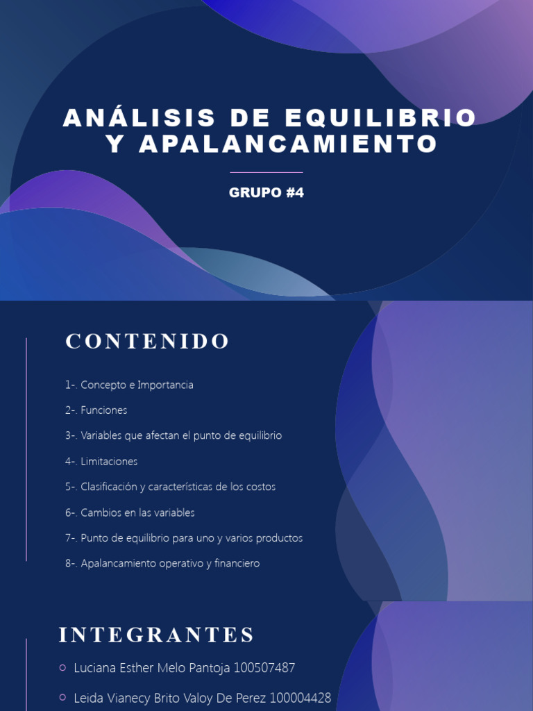 Análisis de Equilibrio y Apalancamiento | PDF