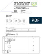 Pedoman Penskoran PTS 2 Kelas Ix