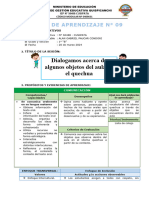 SESIÓN DE APRENDIZAJE N 09 Cosas Quechua