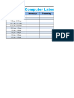 ComLab Schedule
