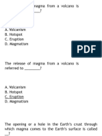 The Release of Magma From A Volcano Is Referred To - ?