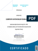 Elementary Aviation English Vocabulary - 0223 - Certificado