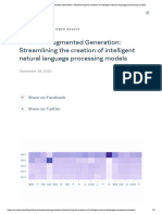 Retrieval Augmented Generation - Streamlining The Creation of Intelligent Natural Language Processing Models