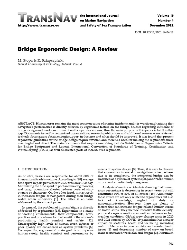 Ergonomic Design for Safe Navigation | PDF | Human Factors And Ergonomics