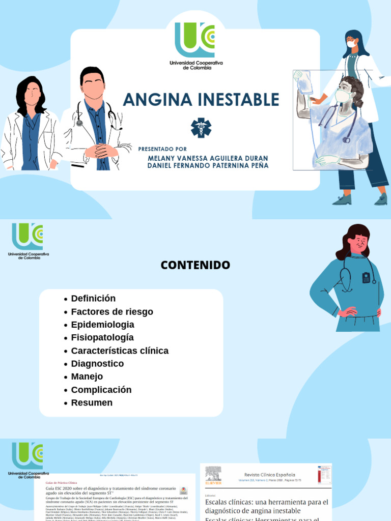 Angina Inestable: Definición y Manejo | PDF