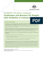 Disability Situation Analysis: Challenges and Barriers For People With Disability in Indonesia