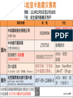 1130104衛福部賑災專戶帳號 日本能登半島震災專案手板 更新