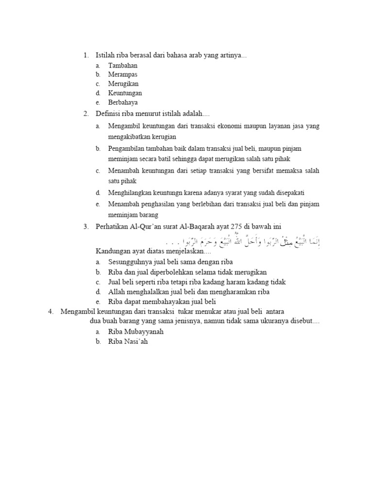 Riba dan Hukum Bank dalam Islam | PDF