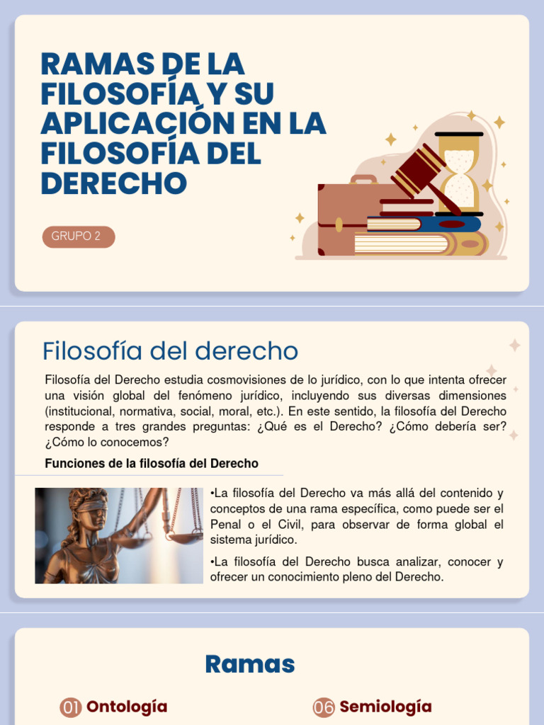 Ramas de la Filosofía del Derecho | PDF | Conocimiento | Antropología