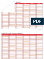 Calendario 2023 Semestral Blanco Cherry