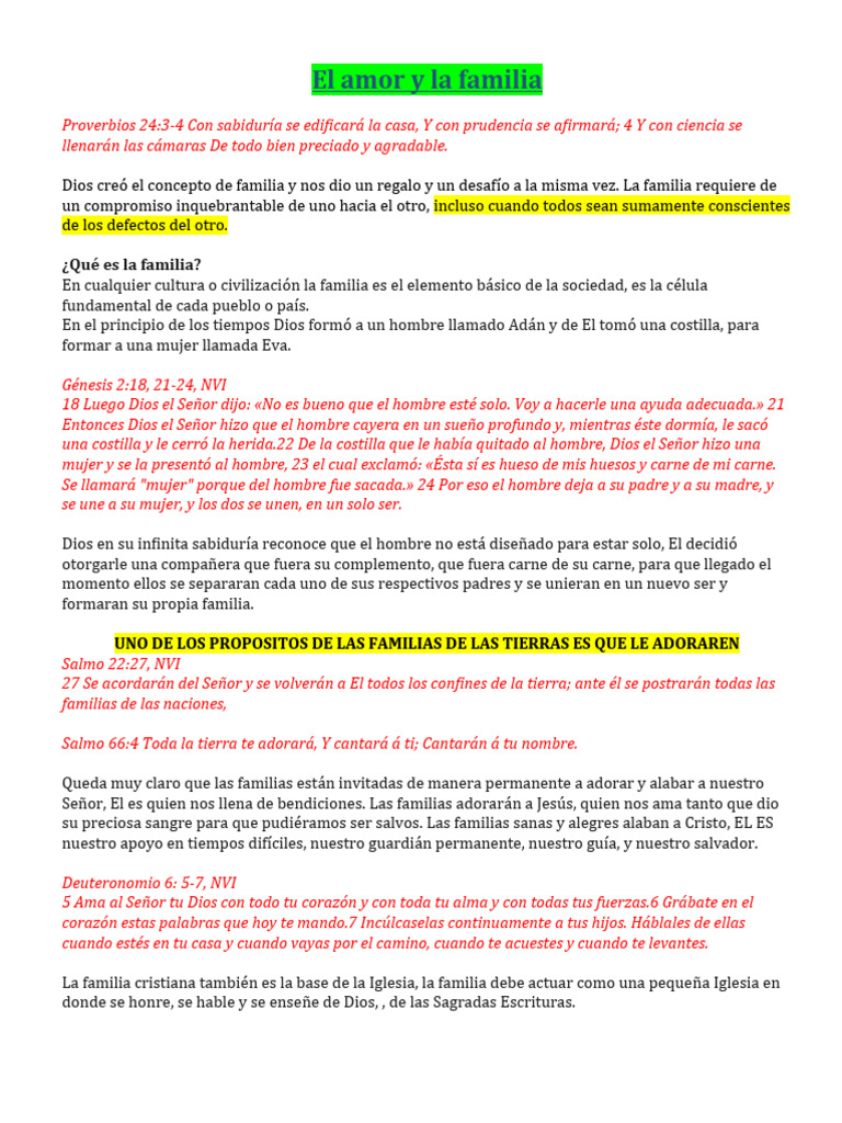 Amor y unidad en la familia cristiana | PDF | Amor | Cristo (título)