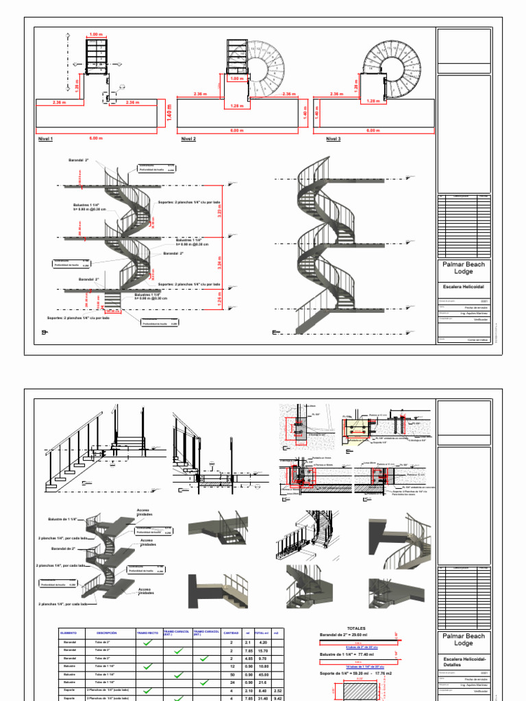 Detalles de Escalera Helicoidal | PDF | Escalera