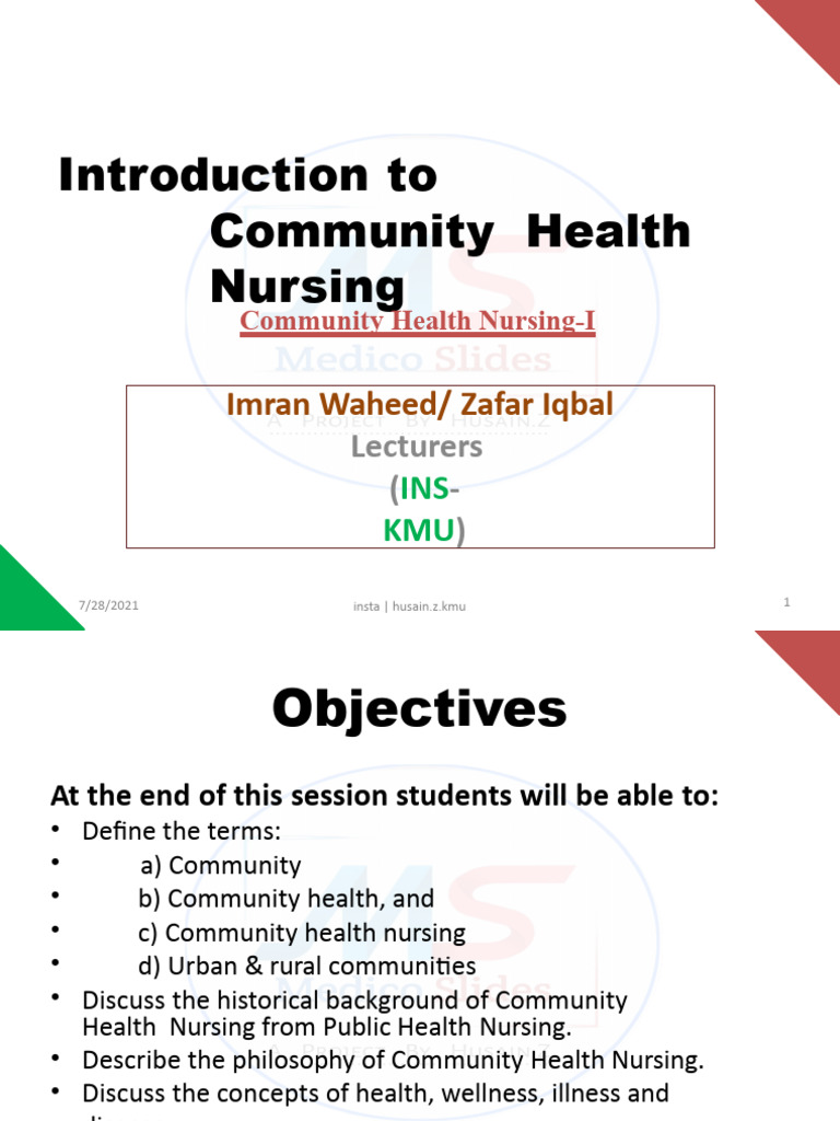Community Health Nursing Basics | PDF | Pathology | Nursing