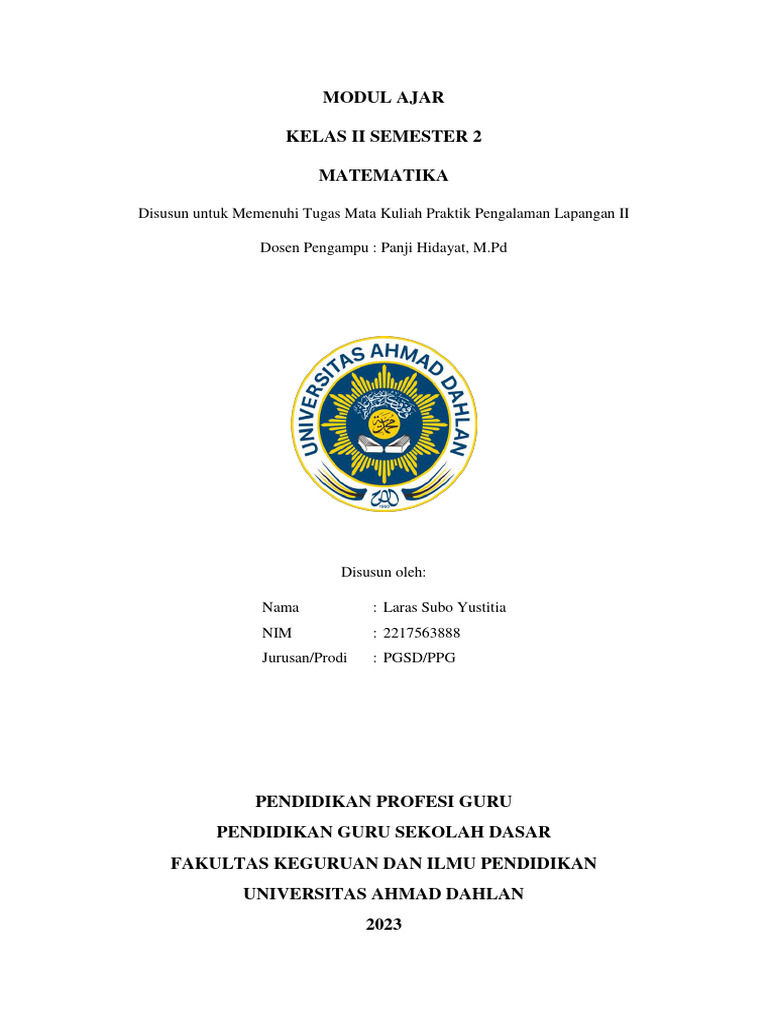 Modul Ajar Bangun Datar Kelas II SD | PDF | Karier & Perkembangan ...