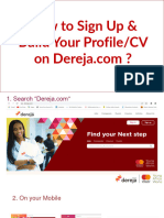Steps To Build Your Dereja Profile & CV Version 02 2