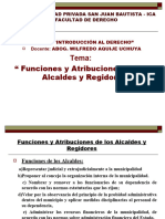 Funciones y Atribuciones de Los Alcaldes y Regidores