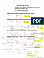 Stoichiometry Practice Answer Key