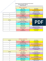 Induction Schedule - Week One (Batch 2021 - 2024)