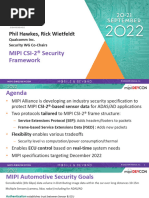 2022 MIPI DevCon CSI 2 Security Framework