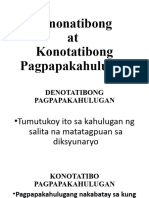 Denonatibong at Konotatibong Pagpapakahulugan Grade-8 2nd Q. M4