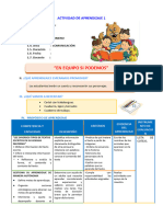 D1 A1 SESION COM. Leemos Un Cuento "En Equipo Sí Podemos"