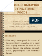 Consumers Behavior in Buying Street Foods