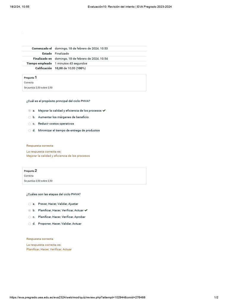 Evaluación10 Revisión Del Intento EVA Pregrado 20232024 PDF