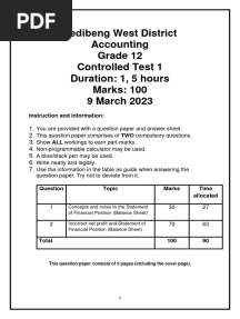 2023 Grade 12 Controlled Test 1 QP
