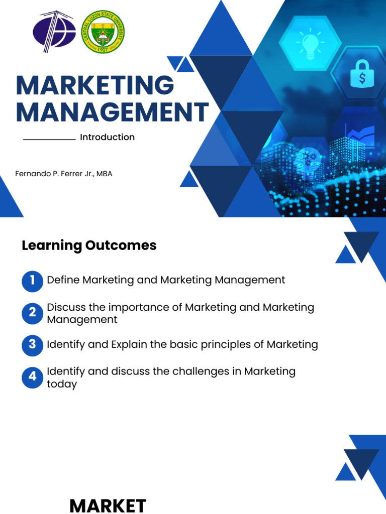 Module 1 Marketing Management Intro Pdf Marketing Market