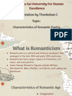 Characteristics of Romantic Age