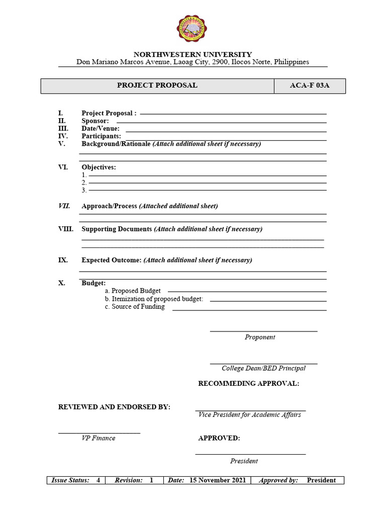 Aca F 03a Project Proposal 3 | PDF