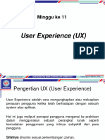 User Experience (UX) : Minggu Ke 11