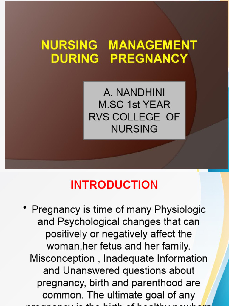 Nursing Management in Pregnancy Care | PDF | Pregnancy | Childbirth