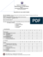 4 2020 HRD Form No 4 A Training Evaluation Form For Face To Face