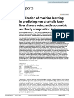 Application of Machine Learning in Predicting Non Alcoholic Fatty Liver Disease Using Anthropometric and Body Composition Indices